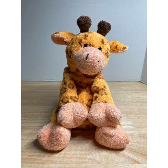 TY Pluffies TyLux 2004 'Towers' Giraffe Orange Brown Baby Plush Pre-Owned - Picture 1 of 8